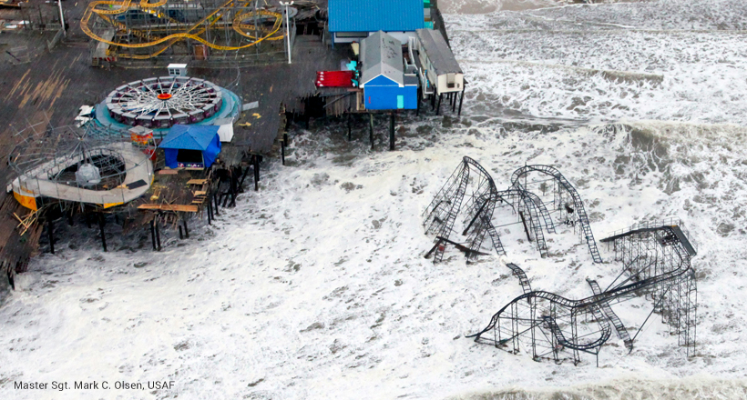 Roller Coaster in Seaside Heights after Sandy