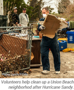 Union Beach volunteer helps clean up after Sandy