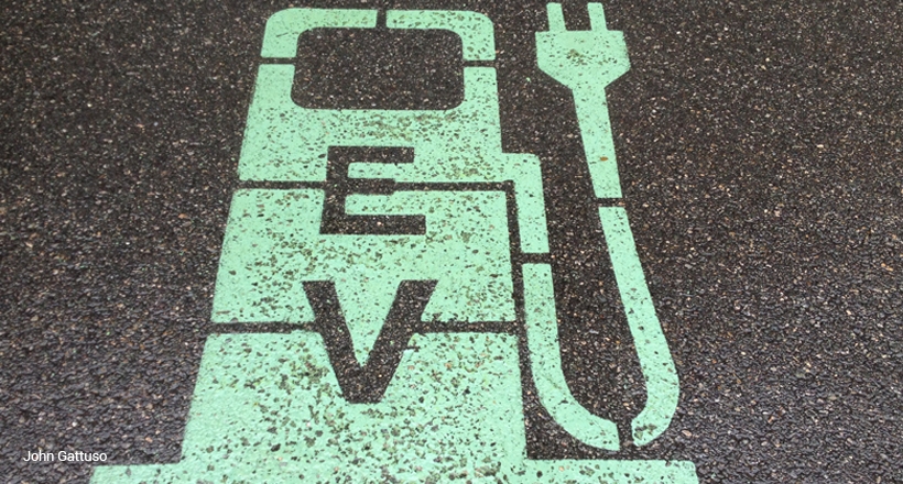 EV charging station sign