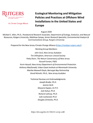 Offshore Wind Ecological Monitoring Report