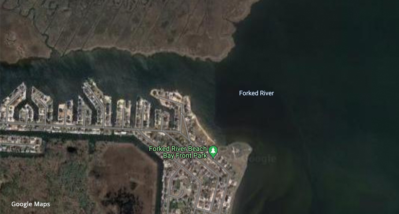 Forked River, NJ, satellite view
