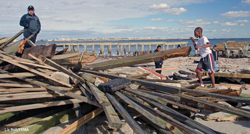Atlantic City boardwalk destroyed by Superstorm Sandy