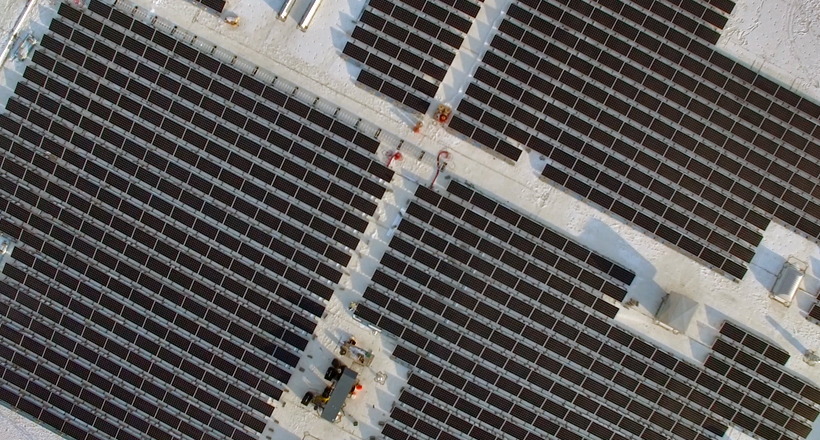 Solar panel rooftop installation
