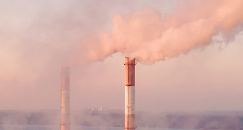 Factory smokestacks