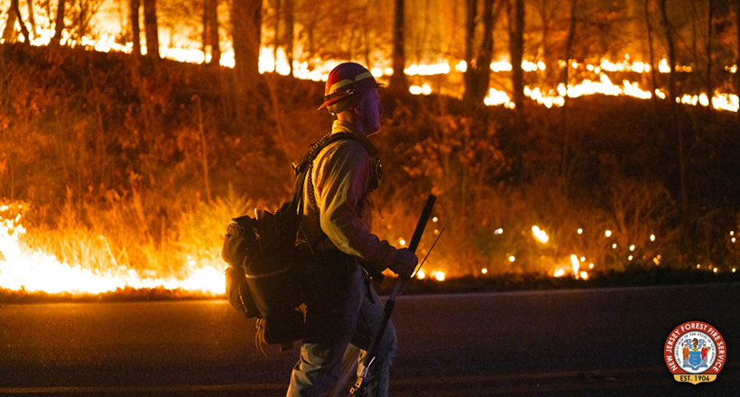 Jennings Creek Fire, NJ Forest Fire Service