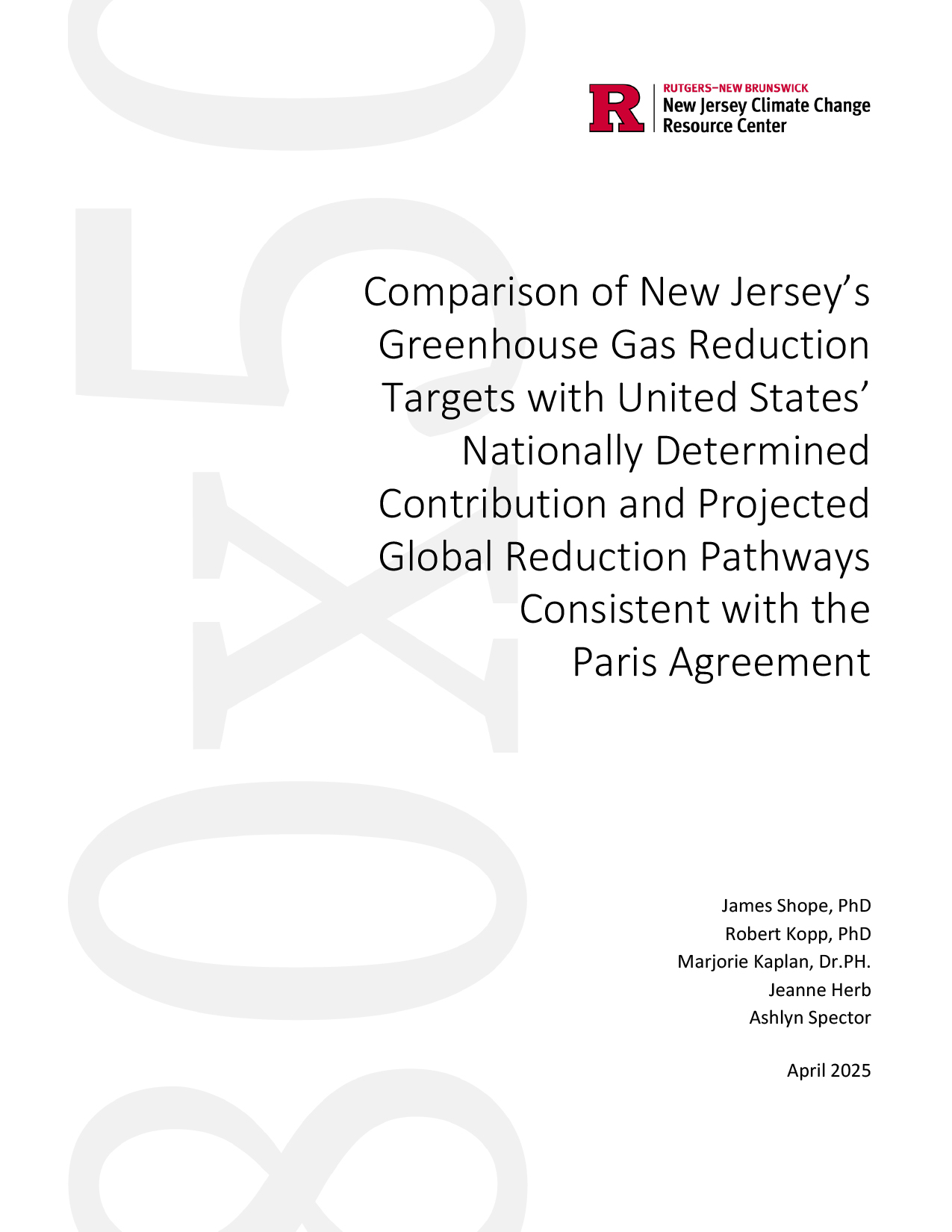 Comparison of NJ GHG Reduction Targets