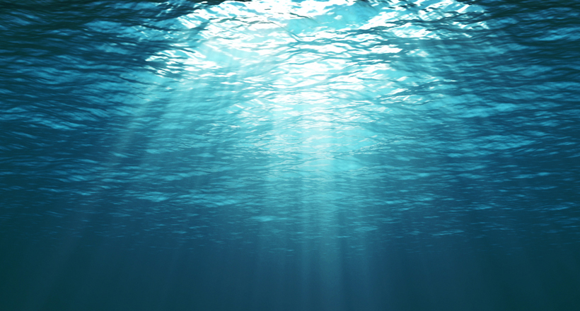 Sunlight in ocean water