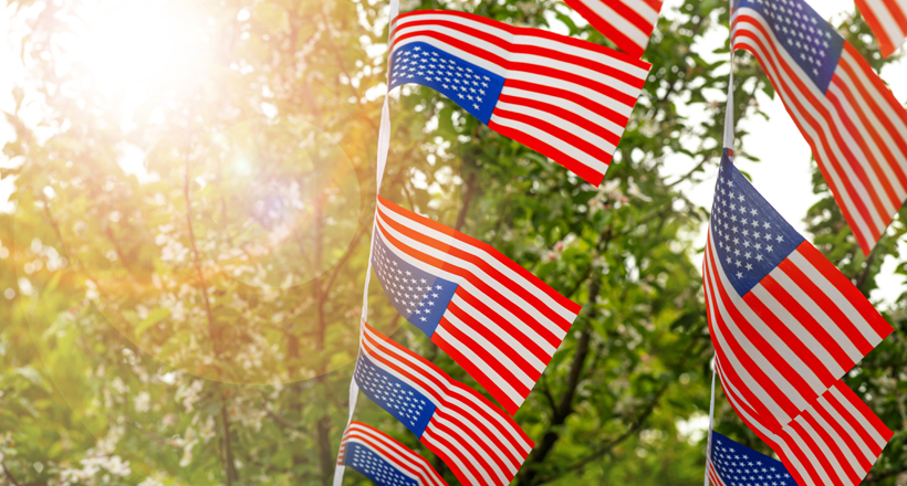 American flags